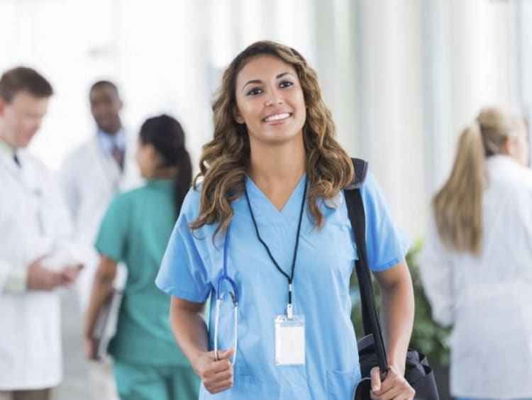 Nurse smiling