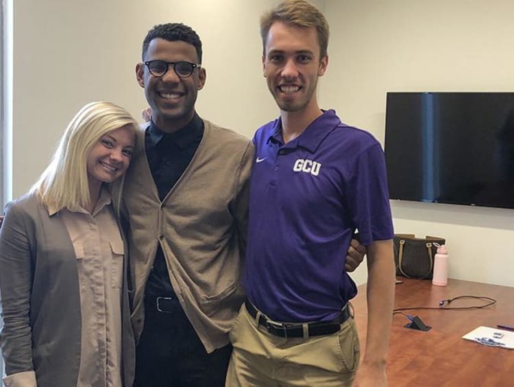 three GCU students smiling