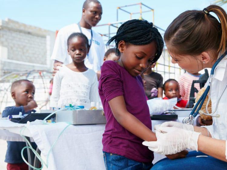 Medical services at a mission trip in the Dominican Republic