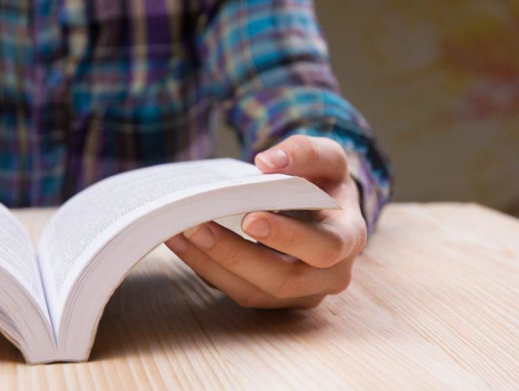 A man reading a book