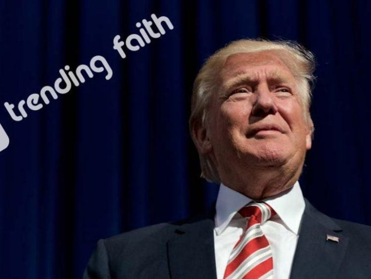 Trending faith logo by a picture of President Donald Trump