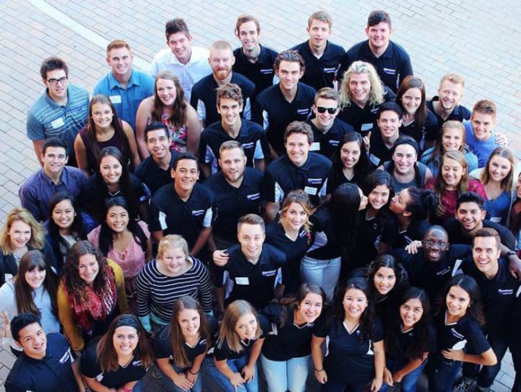 Overhead shot of GCU Honors Students