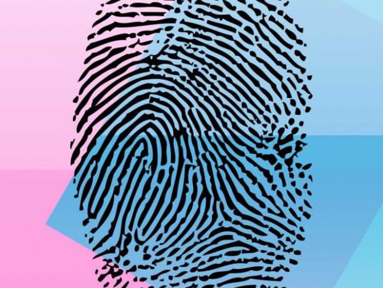 Close up of a fingerprint 
