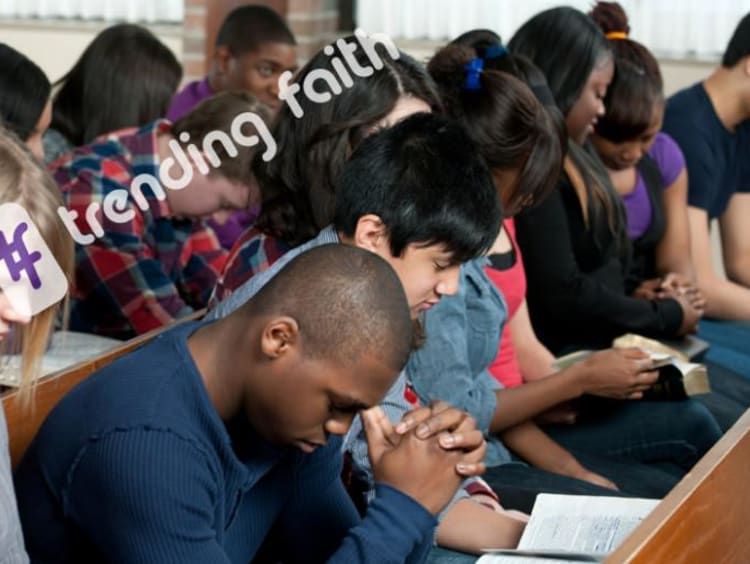 people praying in church