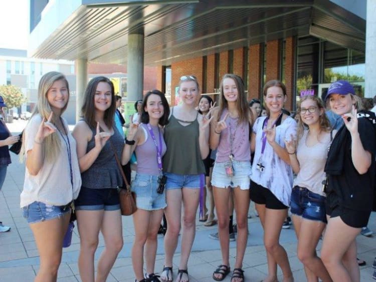 GCU Honors students standing in a row