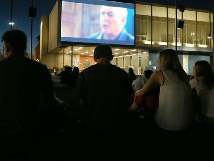 Night at the movies outside the arena