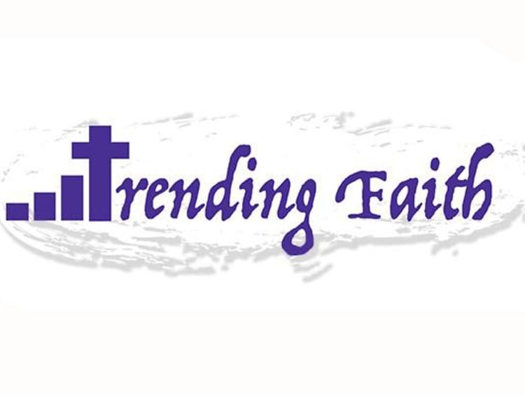 "trending faith" with a cross