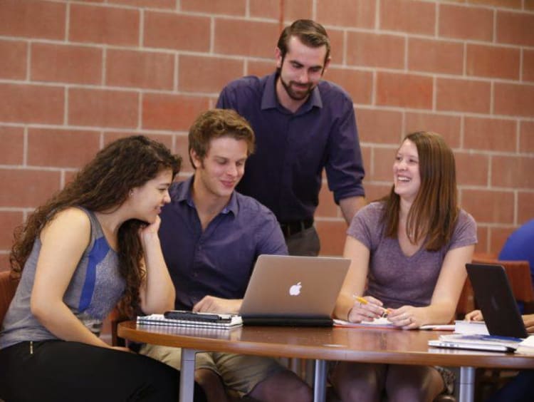 students studying