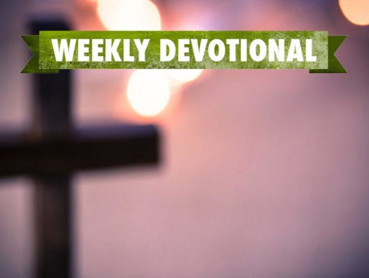 Weekly Devotional: Unfocus cross with lights