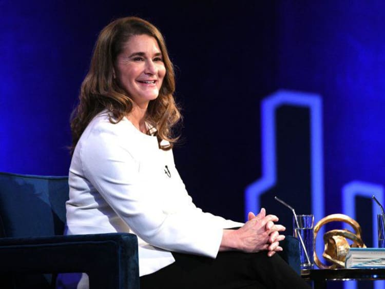 picture of melinda gates speaking on stage