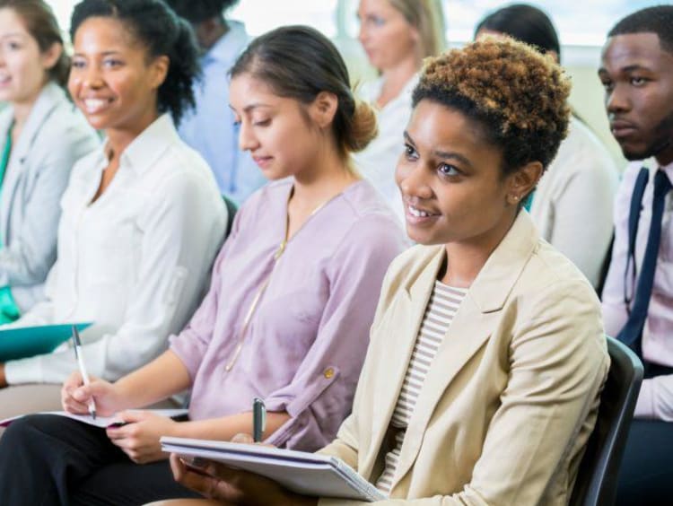 Doctoral students in class