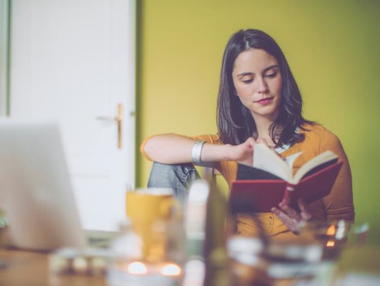 a girl reading 