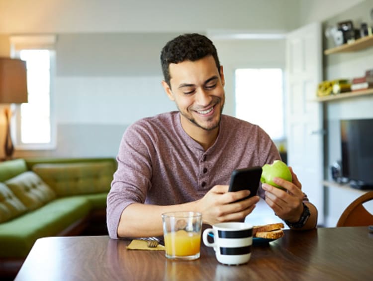 man making plans for improving emotional health