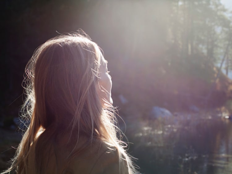 woman with spiritual discipline embracing relationship to God