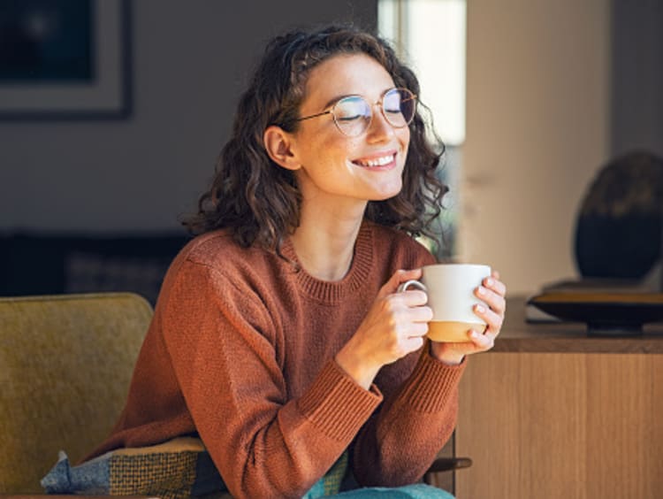 Teacher relaxing and taking care of mental health