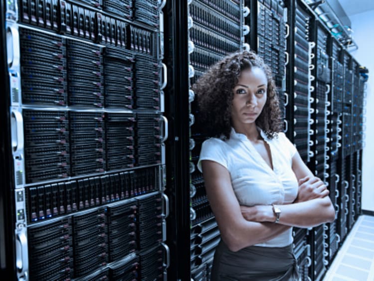 Security professional protecting secure information