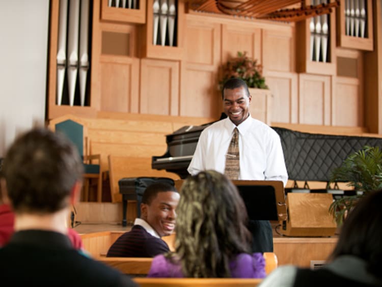 Man embracing his identity in Christ