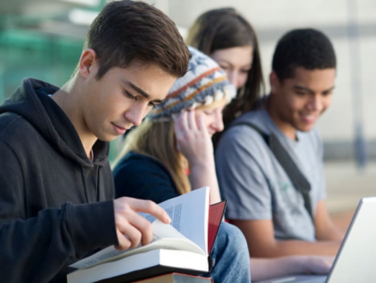 students in theological seminary reading the Bible