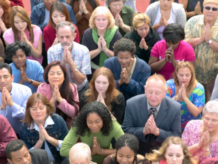 God's family praying to God