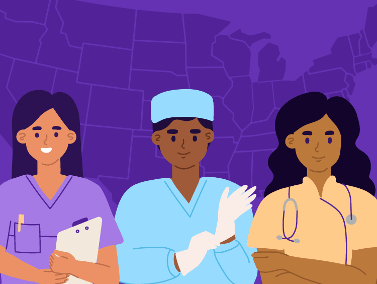 Title image for an analysis of nursing jobs across the U.S.