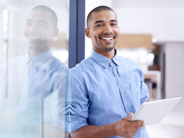 business person with entrepreneurial degree reviewing a business plan
