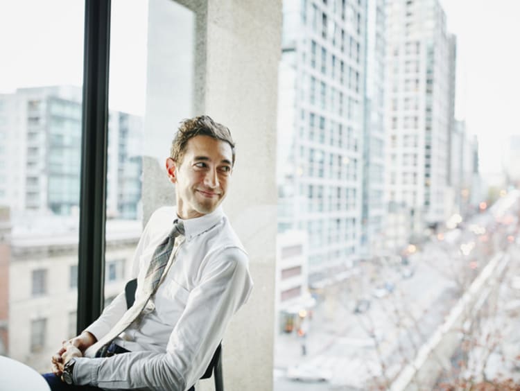 Businessman focusing on what matters in business