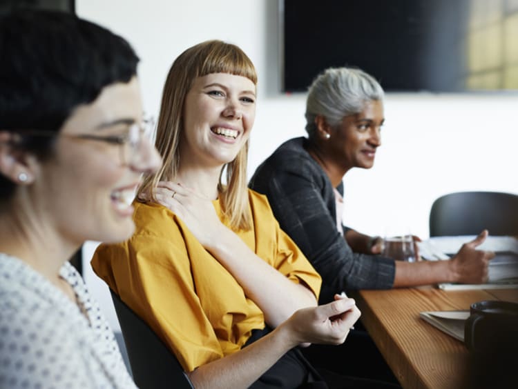 Women in office learning how to lead with purpose