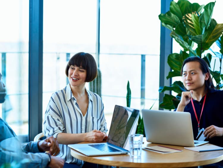 Team meeting in an office