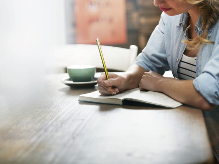 student studying for their English degree