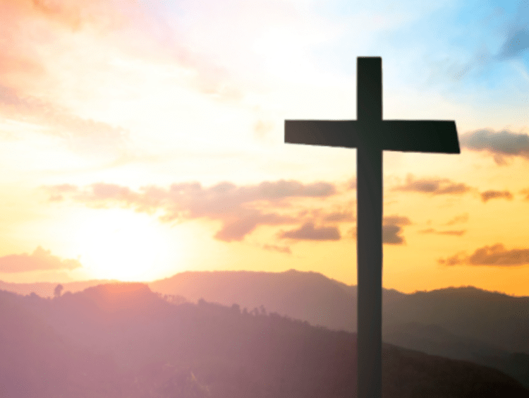 Cross at sunset