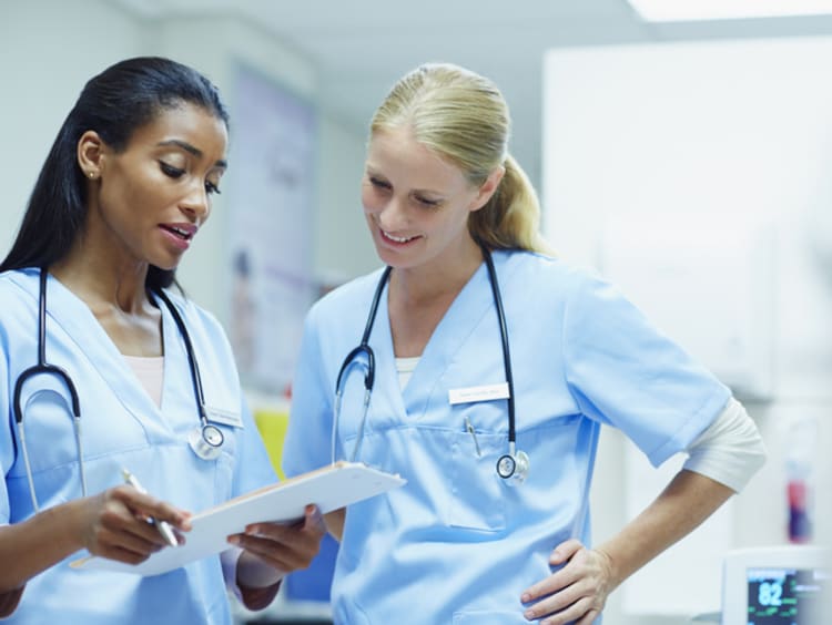 Nurses working at a hospital