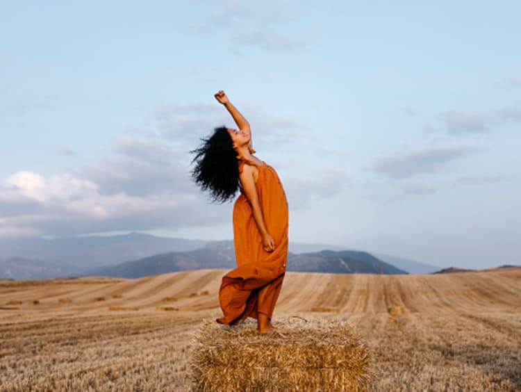 Dancer worshipping through movement