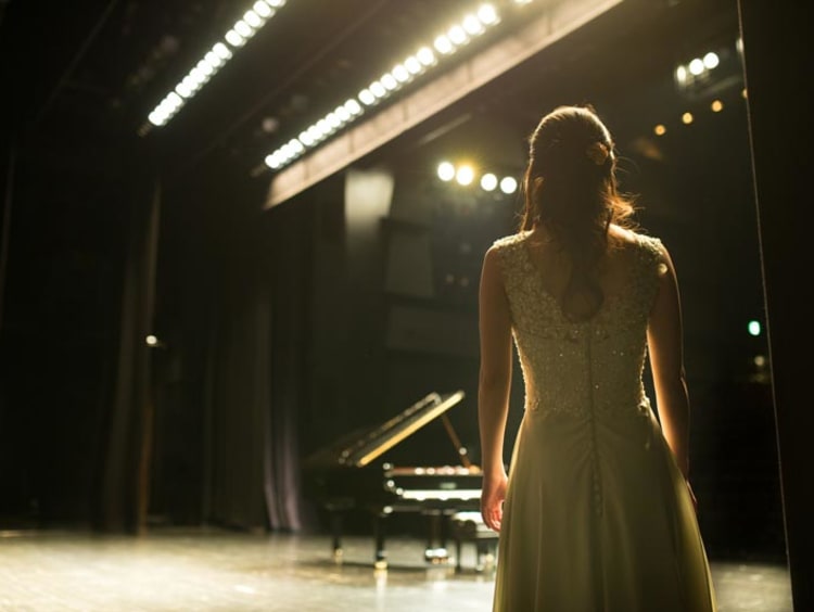 piano student before a performance