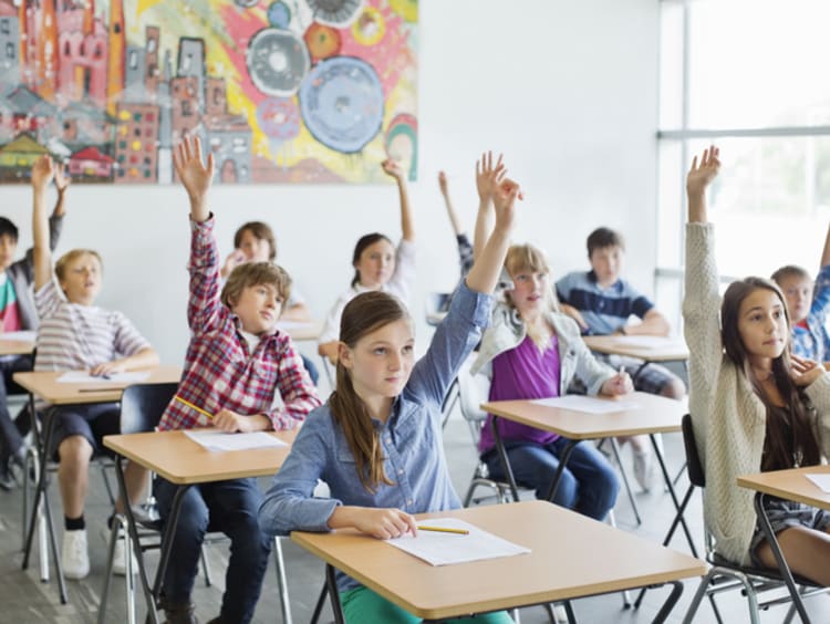 young students learning about restorative justice in a classroom