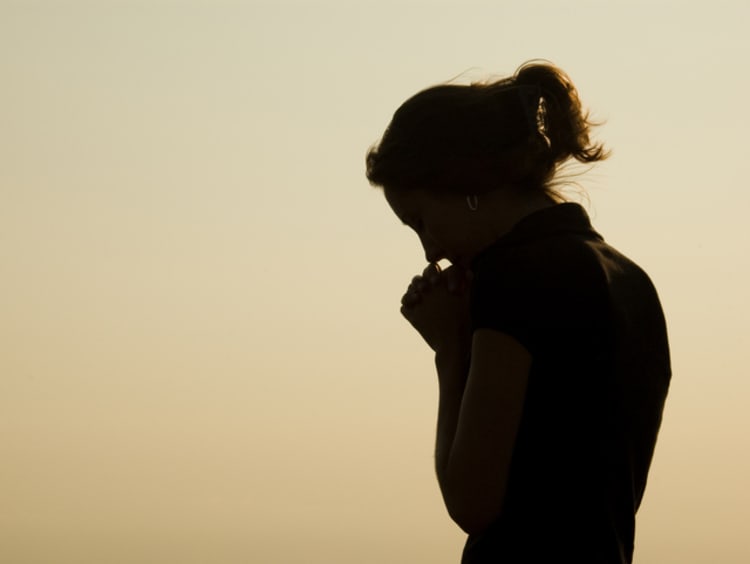 A women praying