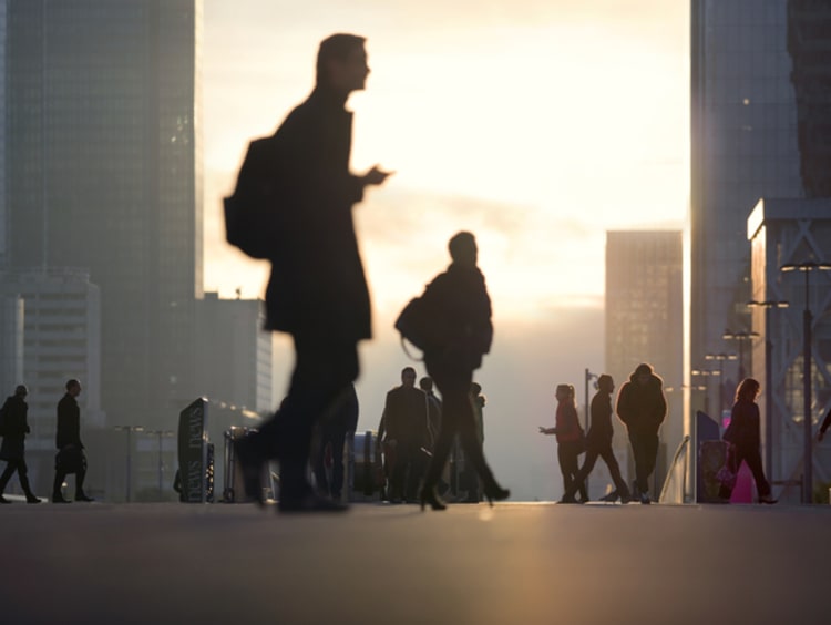 People walking on a street