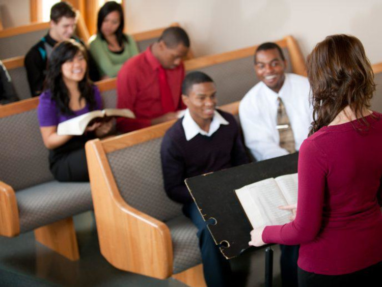 pastor speaking in church