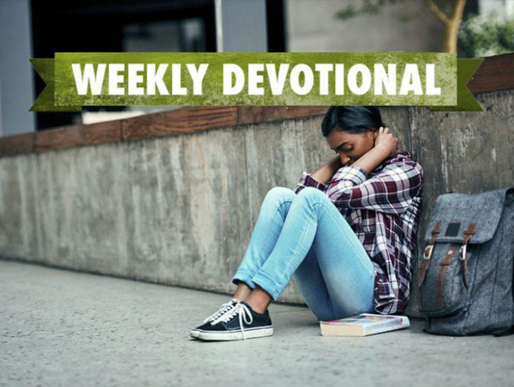 Weekly Devotional: Student sat looking stressed
