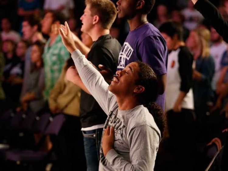 people worshiping