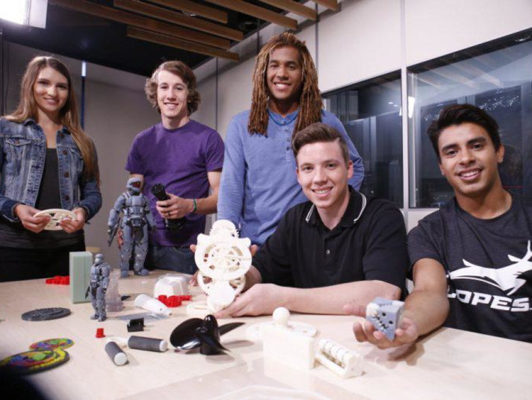 GCU robotics students