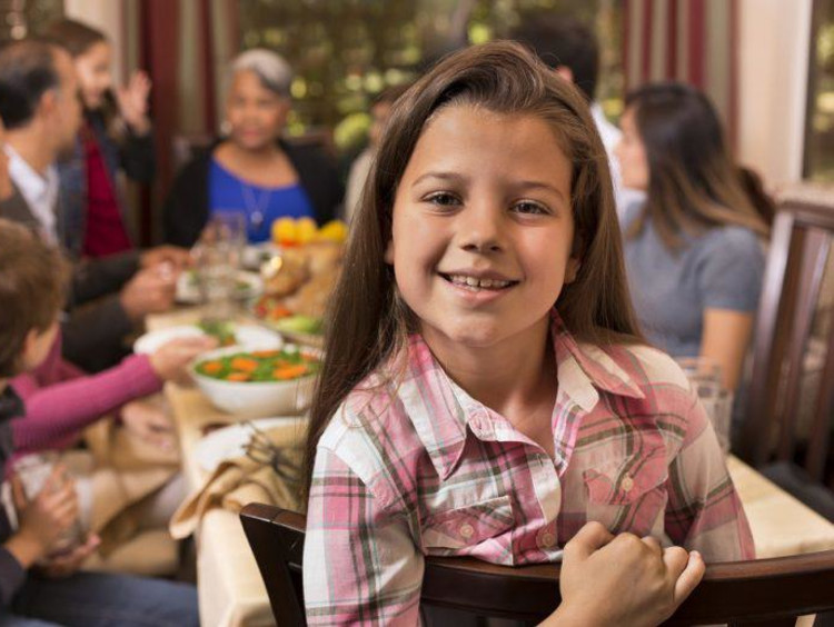 little girl smiling