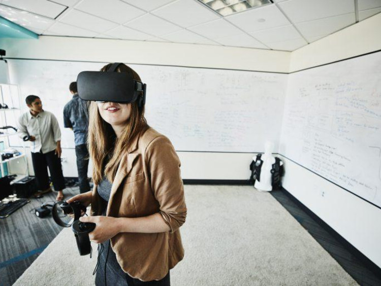 Woman with VR