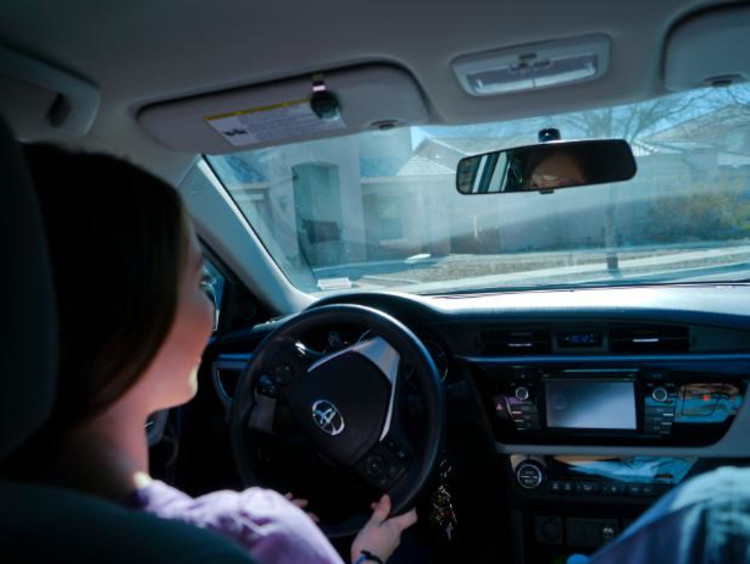 Young adult driving