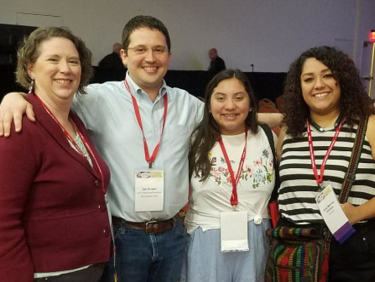 Dr. Velarde with students