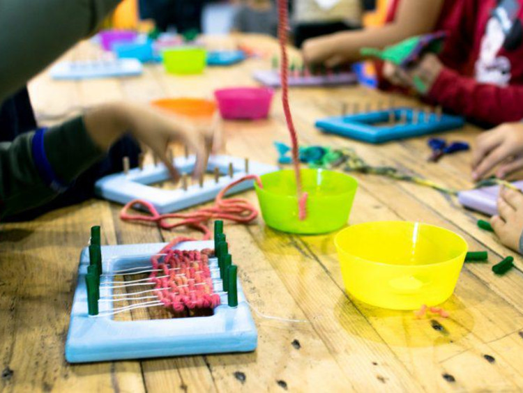 Younger students create kid-versions of circuit boards