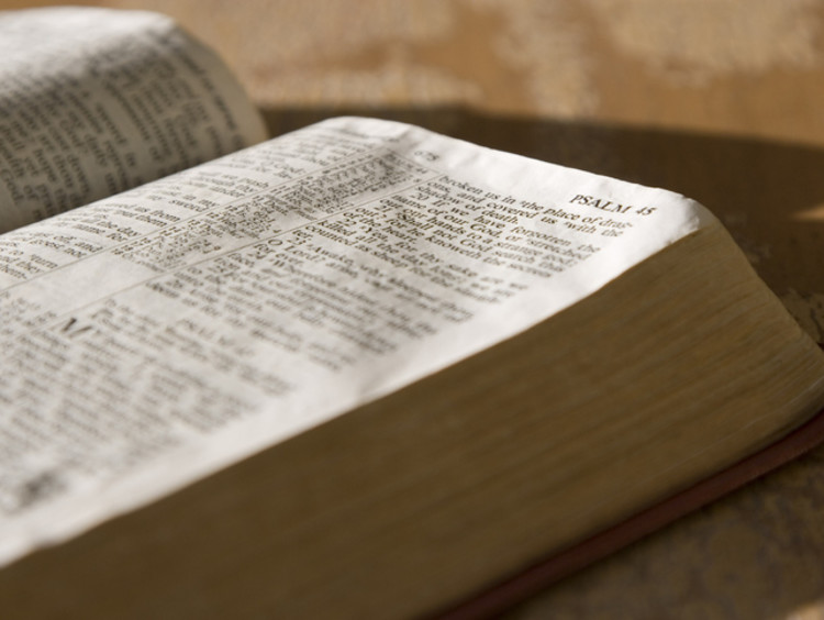 Psalms Bible open