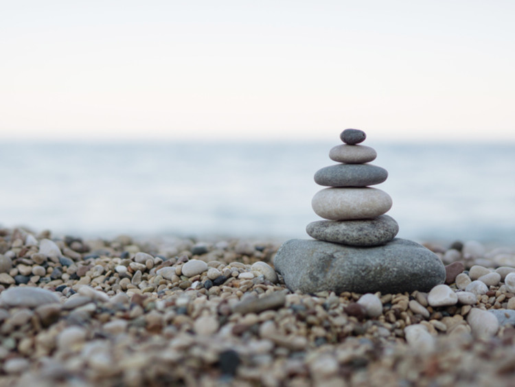 A group of rocks stacked high