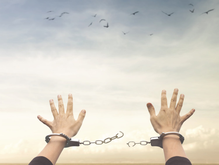 Man breaks the chains of sin
