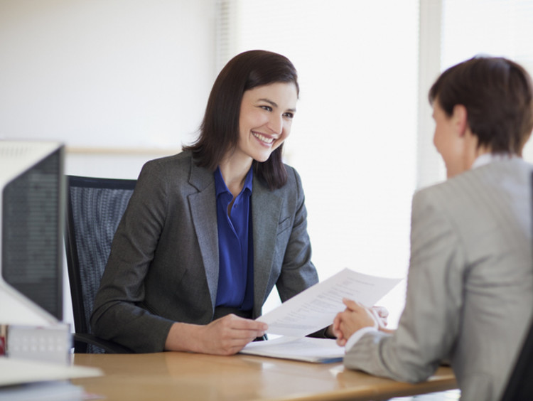 woman interviewing a person