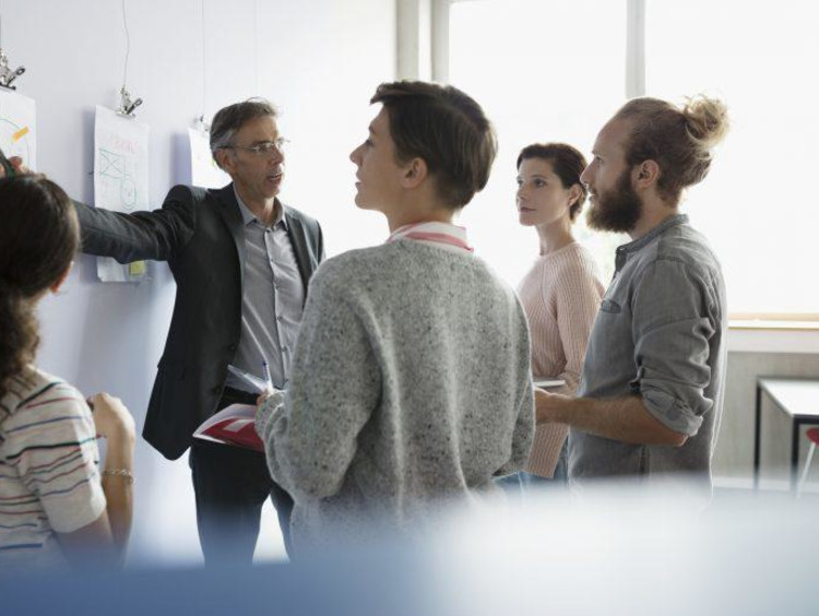 people collaborating in a room
